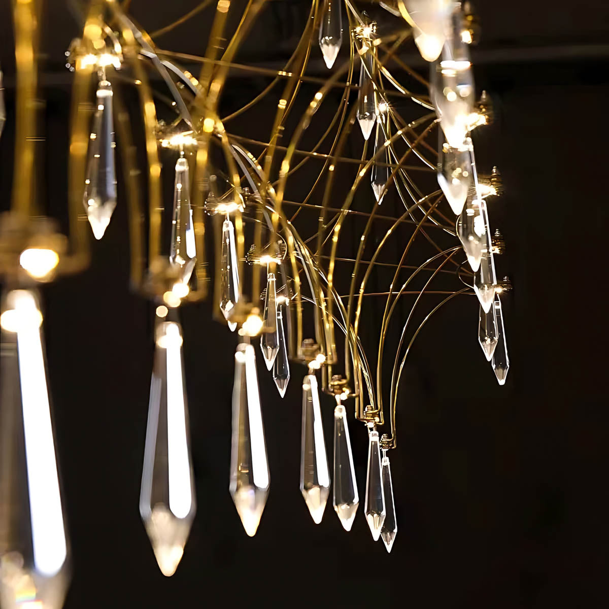 Clover Frame Crystal Linear Chandelier — gallery image 13