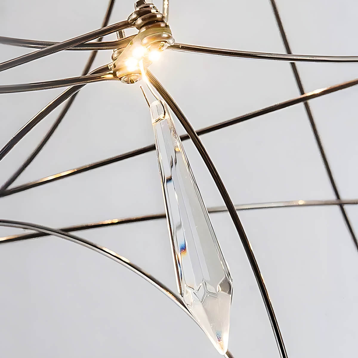 Clover Frame Crystal Linear Chandelier — gallery image 14