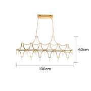 Clover Frame Crystal Linear Chandelier — gallery image 20
