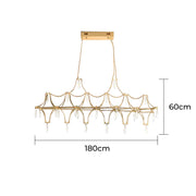 Clover Frame Crystal Linear Chandelier — gallery image 23