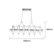 Clover Frame Crystal Linear Chandelier — gallery image 16
