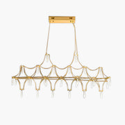Clover Frame Crystal Linear Chandelier — gallery image 1