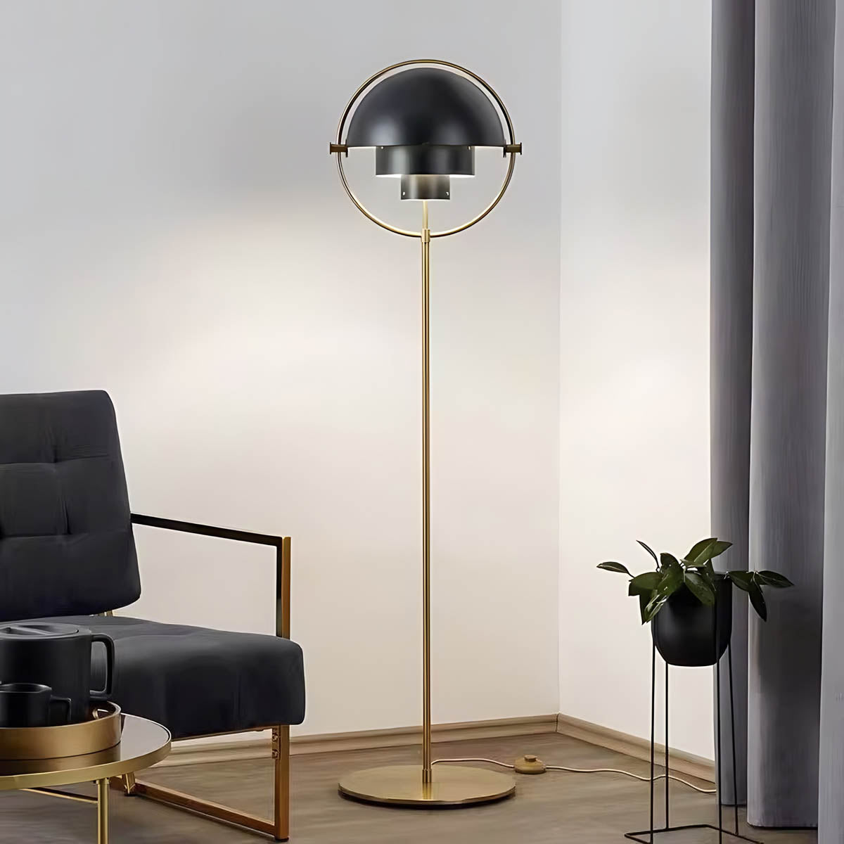 Lindenwood Frame Metal Globe Table & Floor Lamp — gallery image 5