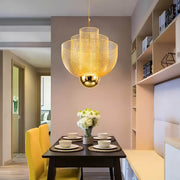 Thistle Frame Stainless Steel Globe Chandelier — gallery image 6
