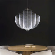 Thistle Frame Stainless Steel Globe Chandelier — gallery image 11