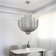 Thistle Frame Stainless Steel Globe Chandelier — gallery image 9