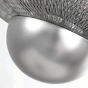 Thistle Frame Stainless Steel Globe Chandelier — gallery image 16