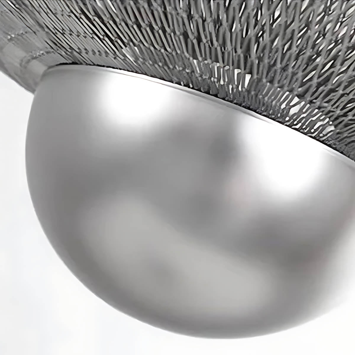 Thistle Frame Stainless Steel Globe Chandelier — gallery image 16