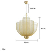Thistle Frame Stainless Steel Globe Chandelier — gallery image 23