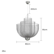 Thistle Frame Stainless Steel Globe Chandelier — gallery image 20