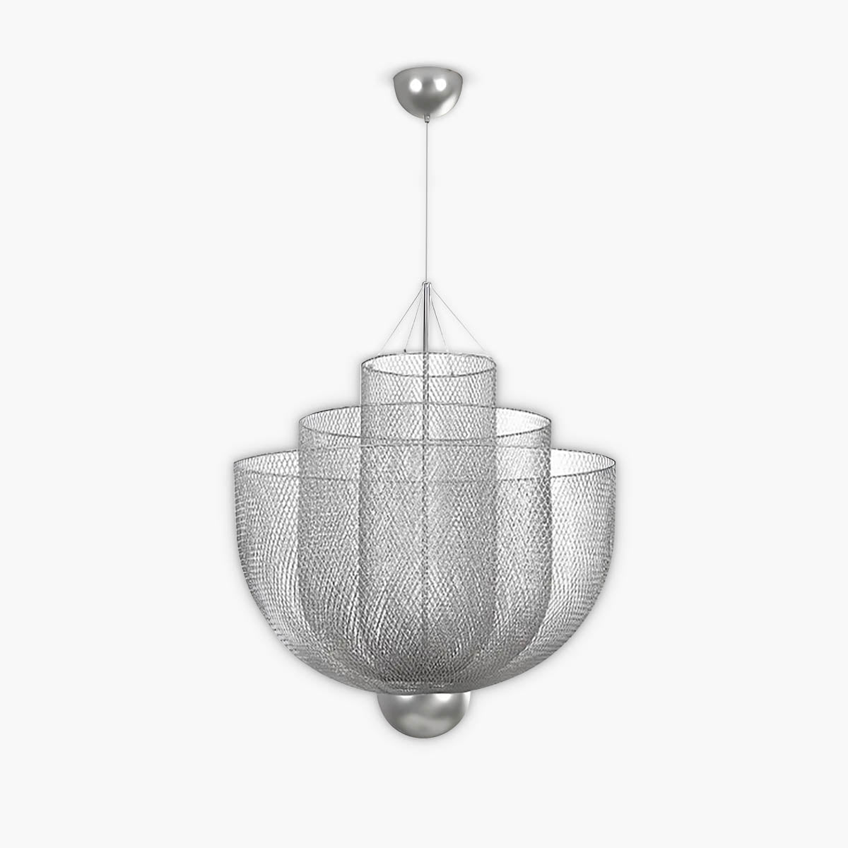 Thistle Frame Stainless Steel Globe Chandelier — gallery image 1