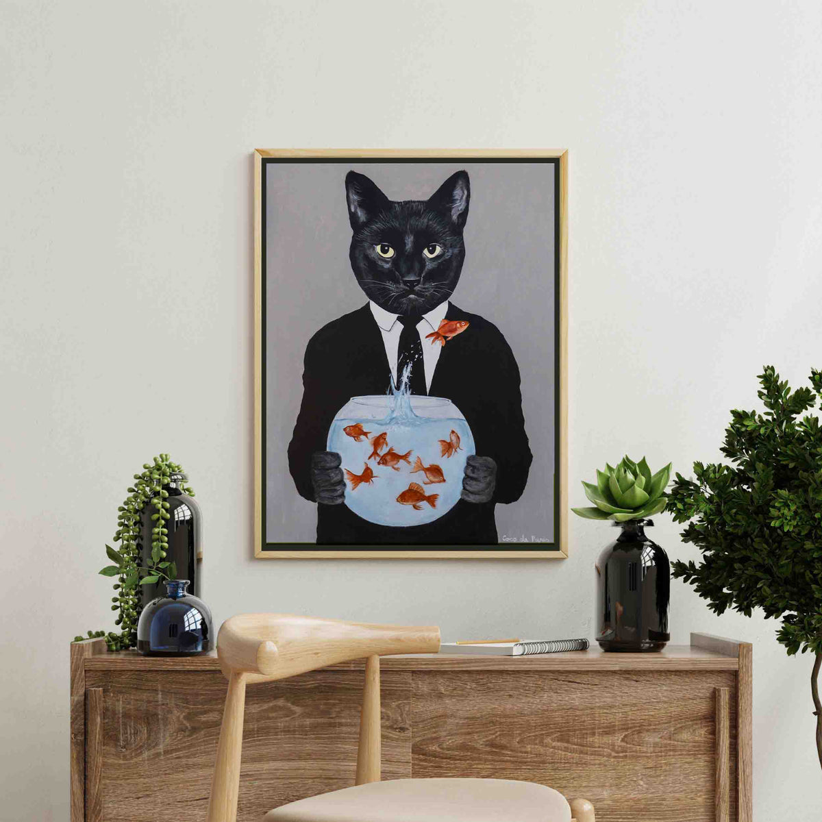 Greystone Axis Cat Canvas Wall Art — gallery image 4