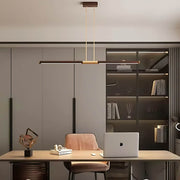 Haddon Frame Wood Linear Pendant Light — gallery image 9
