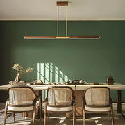 Haddon Frame Wood Linear Pendant Light — gallery image 5
