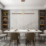 Haddon Frame Wood Linear Pendant Light — gallery image 2