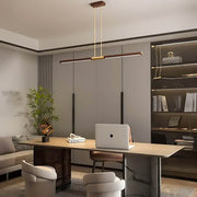 Haddon Frame Wood Linear Pendant Light — gallery image 10