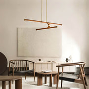 Haddon Frame Wood Linear Pendant Light — gallery image 12