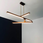 Haddon Frame Wood Linear Pendant Light — gallery image 13