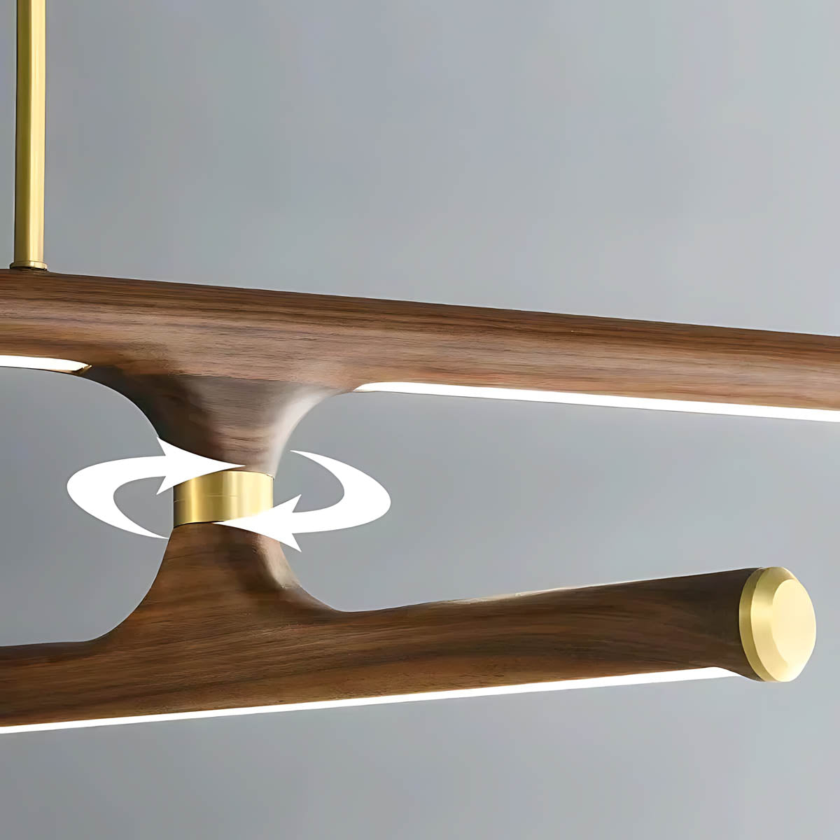 Haddon Frame Wood Linear Pendant Light — gallery image 15