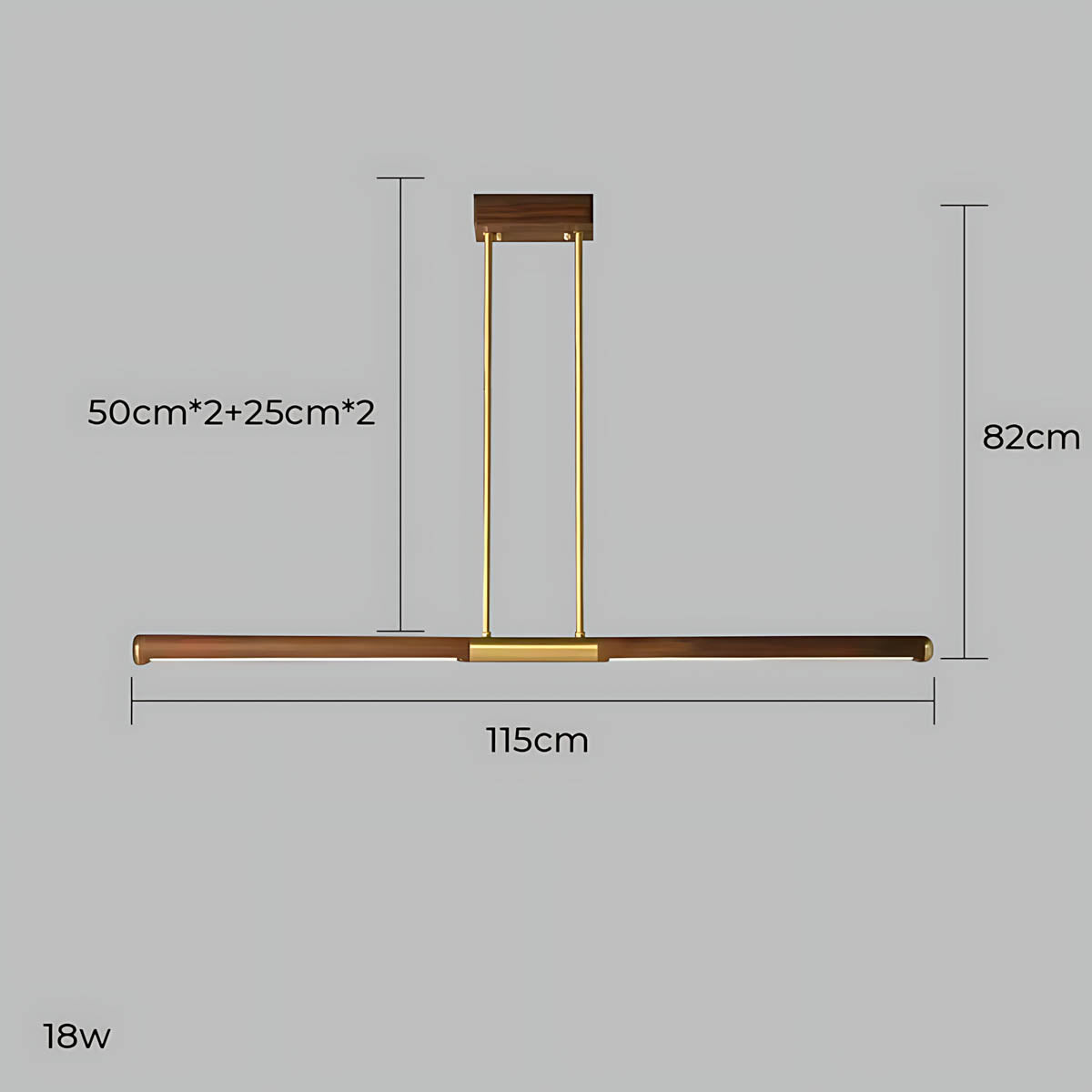 Haddon Frame Wood Linear Pendant Light — gallery image 17