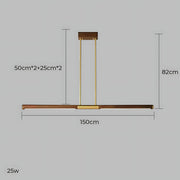 Haddon Frame Wood Linear Pendant Light — gallery image 18