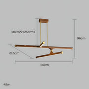 Haddon Frame Wood Linear Pendant Light — gallery image 21