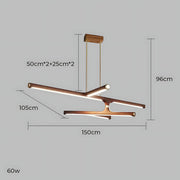 Haddon Frame Wood Linear Pendant Light — gallery image 23