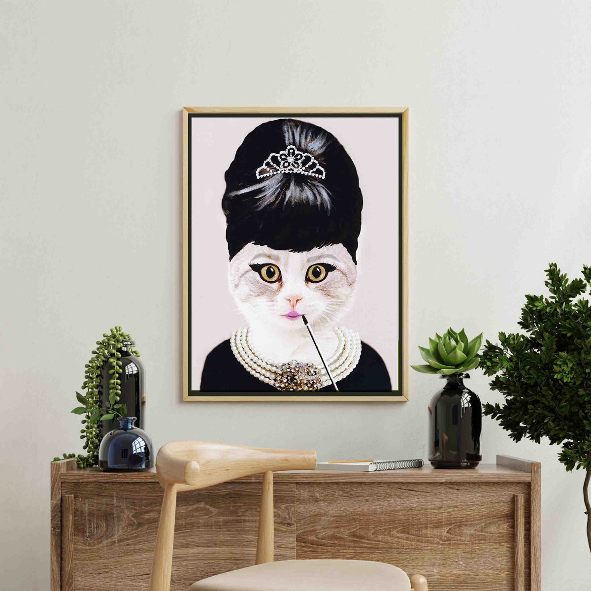 Elmsford Axis Cat Canvas Wall Art — gallery image 7