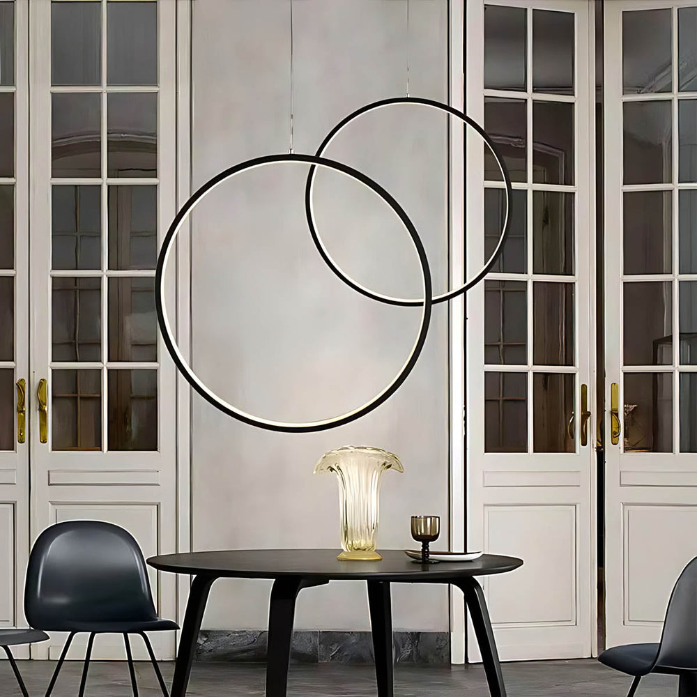 Chestnut Frame Aluminum Ring Pendant Light — gallery image 4