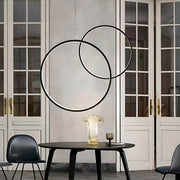 Chestnut Frame Aluminum Ring Pendant Light — gallery image 4