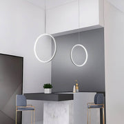 Chestnut Frame Aluminum Ring Pendant Light — gallery image 11