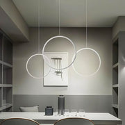 Chestnut Frame Aluminum Ring Pendant Light — gallery image 12