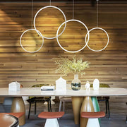 Chestnut Frame Aluminum Ring Pendant Light — gallery image 13