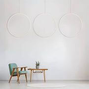 Chestnut Frame Aluminum Ring Pendant Light — gallery image 14
