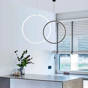 Chestnut Frame Aluminum Ring Pendant Light — gallery image 18