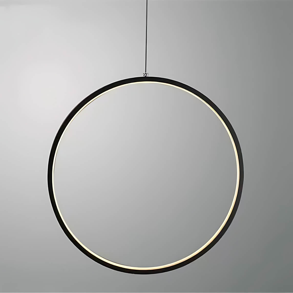 Chestnut Frame Aluminum Ring Pendant Light — gallery image 20