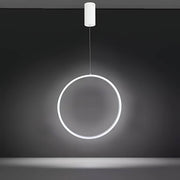 Chestnut Frame Aluminum Ring Pendant Light — gallery image 21