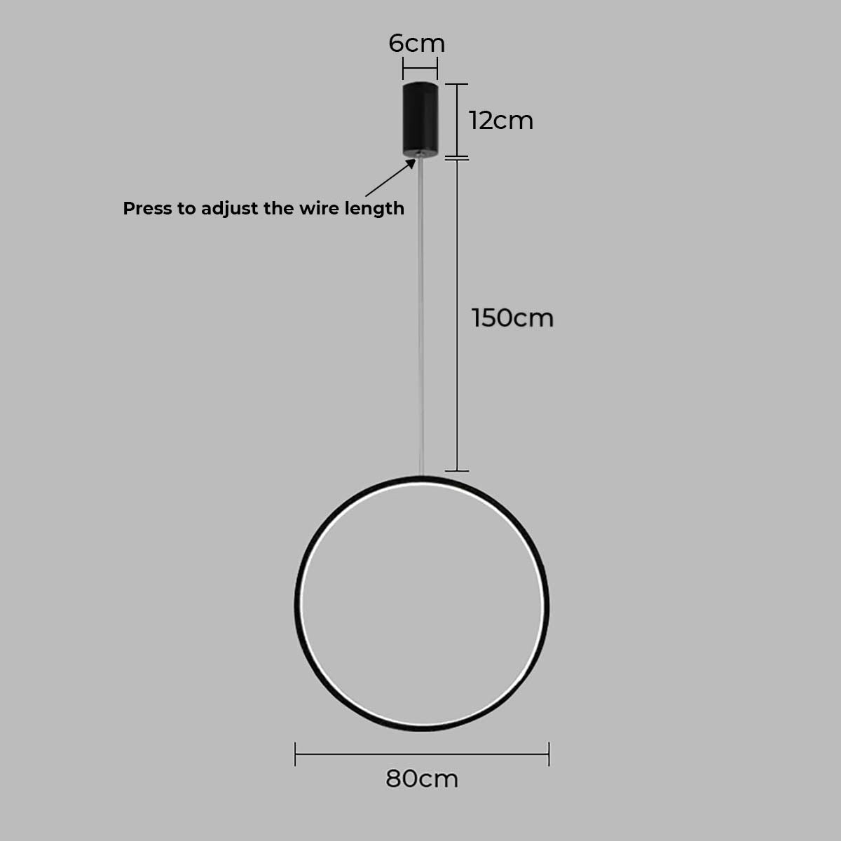 Chestnut Frame Aluminum Ring Pendant Light — gallery image 27