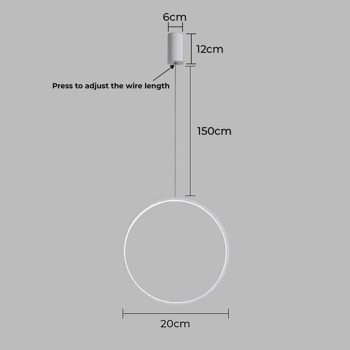 Chestnut Frame Aluminum Ring Pendant Light — gallery image 32