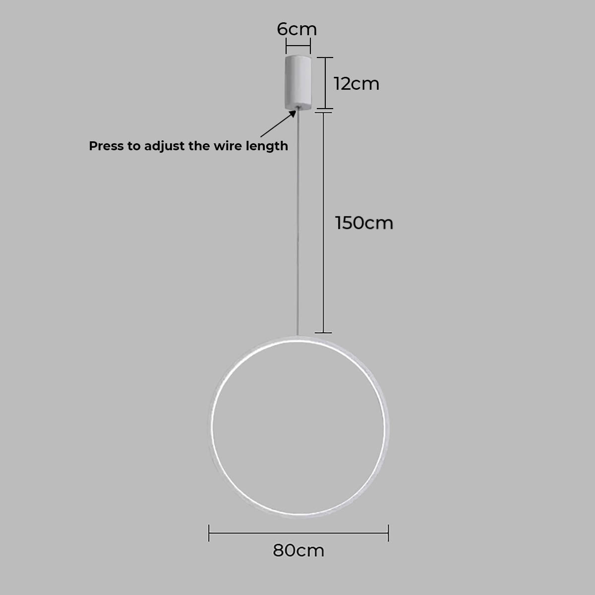 Chestnut Frame Aluminum Ring Pendant Light — gallery image 35