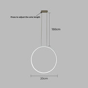 Chestnut Frame Aluminum Ring Pendant Light — gallery image 36