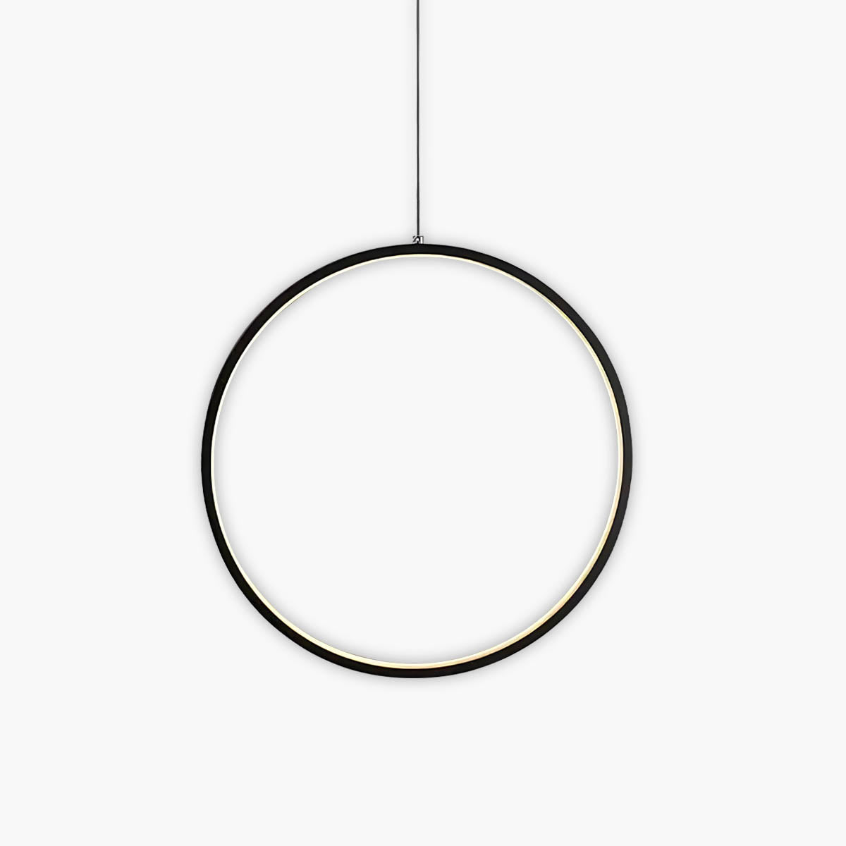 Chestnut Frame Aluminum Ring Pendant Light — gallery image 1