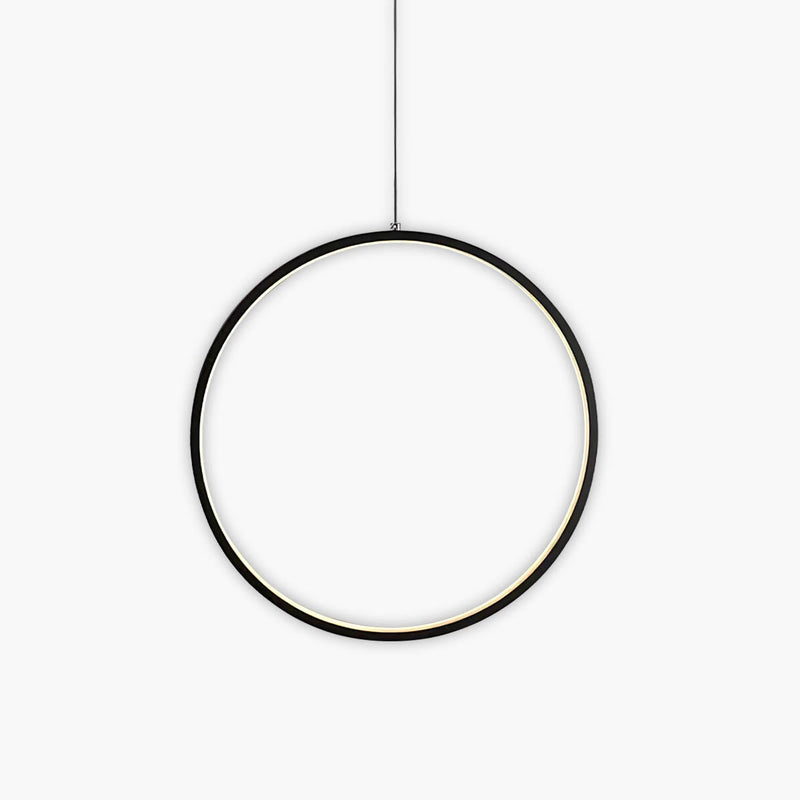 Chestnut Frame Aluminum Ring Pendant Light — gallery image 1