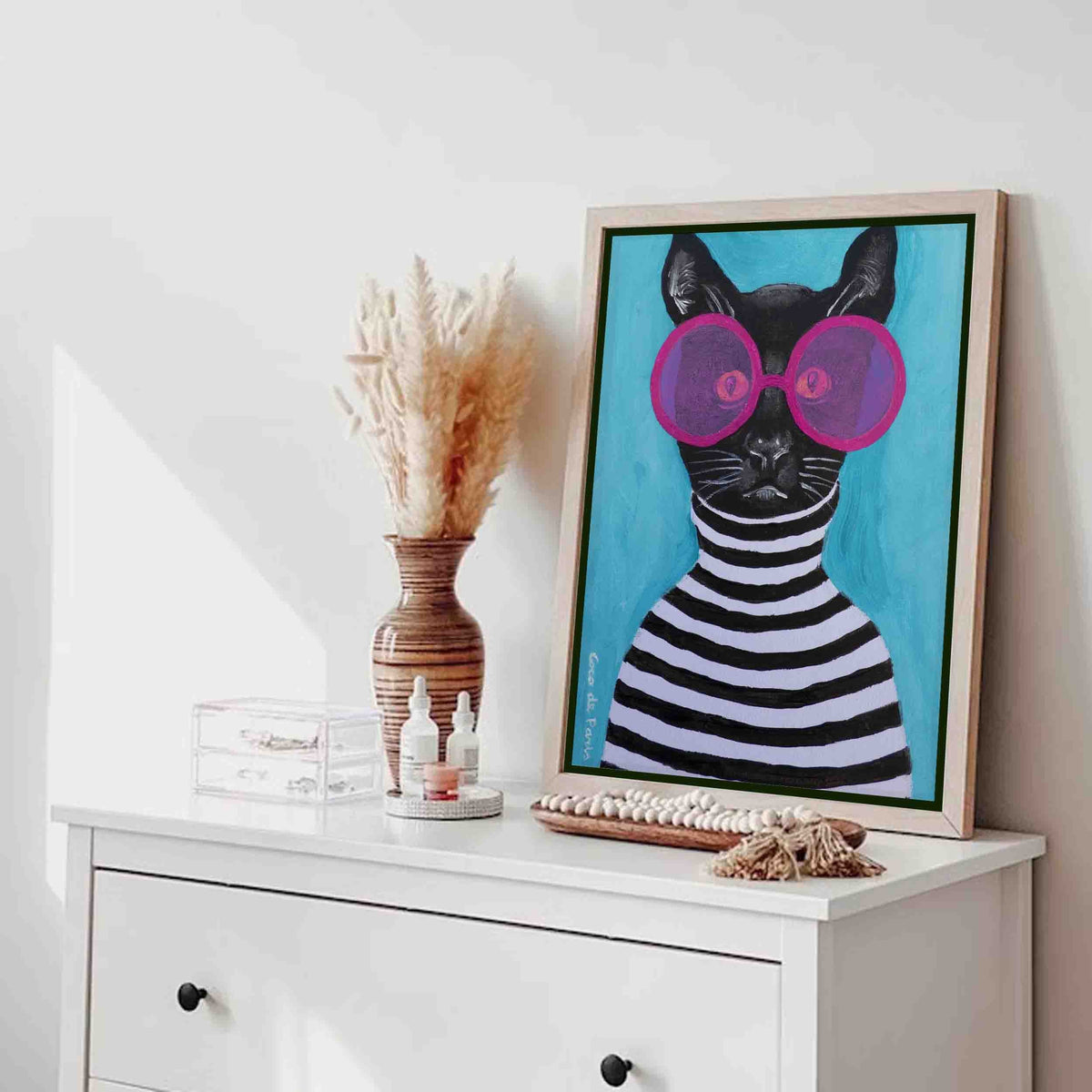 Alderwood Axis Cat Canvas Wall Art — gallery image 3