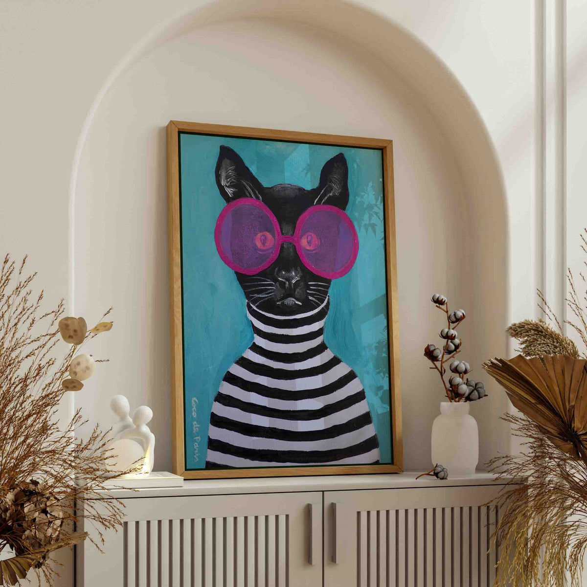 Alderwood Axis Cat Canvas Wall Art — gallery image 4