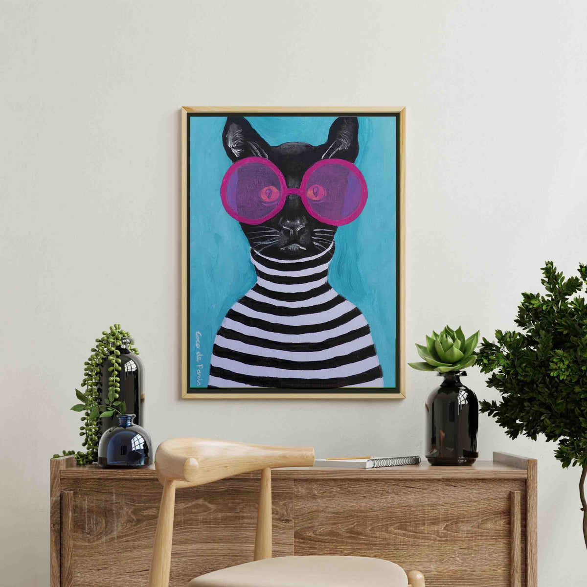 Alderwood Axis Cat Canvas Wall Art — gallery image 5