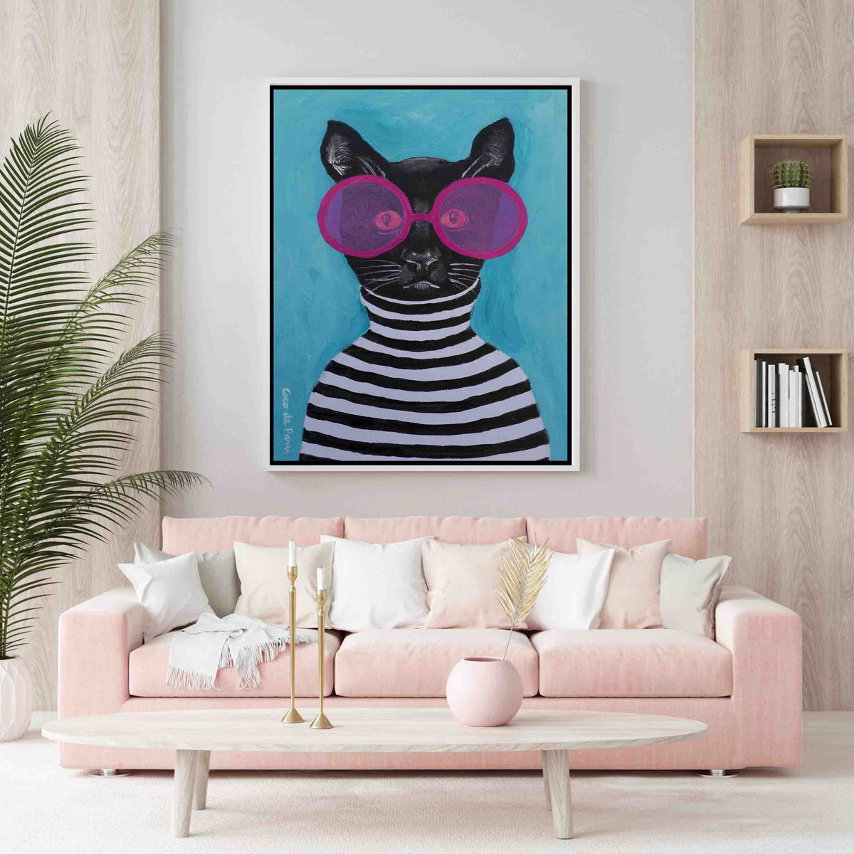 Alderwood Axis Cat Canvas Wall Art — gallery image 6