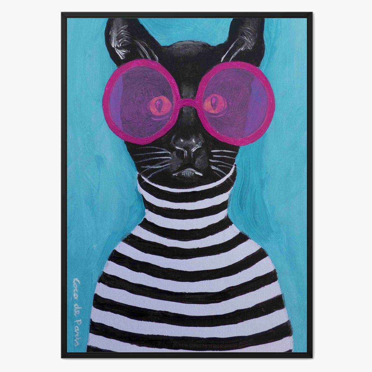 Alderwood Axis Cat Canvas Wall Art — gallery image 1