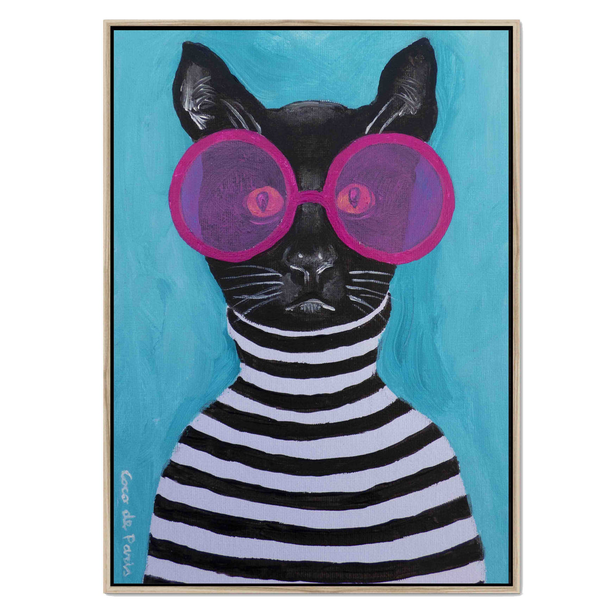 Alderwood Axis Cat Canvas Wall Art — gallery image 37