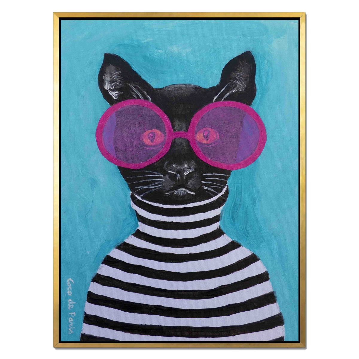 Alderwood Axis Cat Canvas Wall Art — gallery image 34